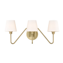 Golden 3690-BA3 BCB-OP - Yep by Golden Lighting Kennedy 3-light Vanity in Brushed Champagne Brass